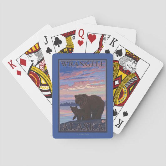 Bär und CUB - Wrangell, Alaska Spielkarten (Rückseite)