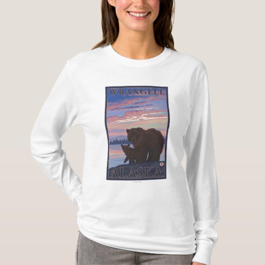 Bär und CUB - Wrangell, Alaska T-Shirt (Vorderseite)