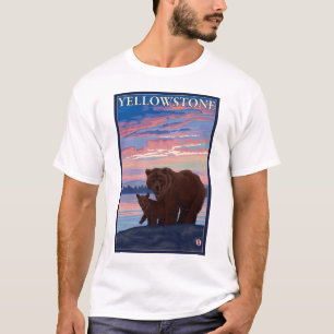Bär und CUB - Yellowstone Nationalpark T-Shirt
