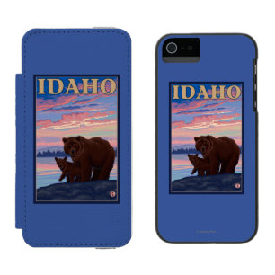 Bär und CubIdahoVintage Reise-Plakat Incipio Watson™ iPhone 5 Geldbörsen Hülle