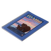 Bär und CubIdahoVintage Reiseplakat Notizblock (Linke Seite)