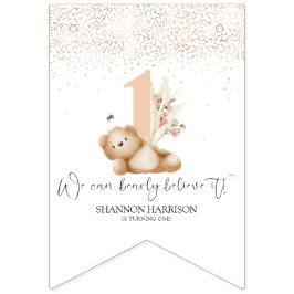 Bär und die Biene zum ersten Geburtstag Wimpelkette