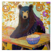 Bär und Donuts Keramik Küche Tile Fliese (Vorderseite)