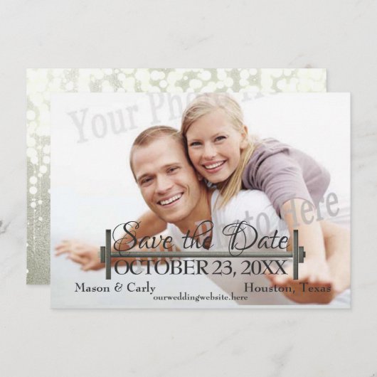 Bar und Foto Save the Date (Vorne/Hinten)