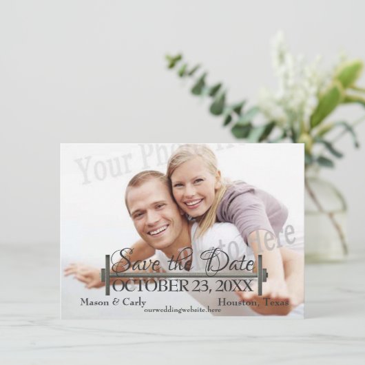 Bar und Foto Save the Date (Stehend Vorderseite)