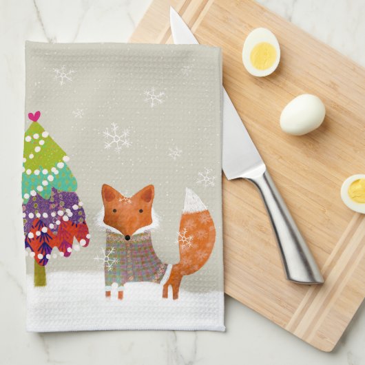 Bär und Fox Küchentuch (Viertel Falte)