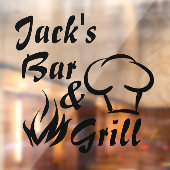 Bar und Grill - kundenspezifisches Geschäft Fensteraufkleber (Blatt 2)