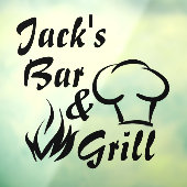 Bar und Grill - kundenspezifisches Geschäft Fensteraufkleber (Blatt 3)