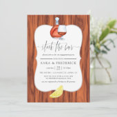 Bar und Grill rustikal Einladung (Stehend Vorderseite)