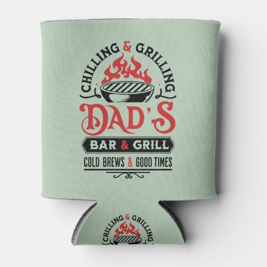 Bar- und Grilldesign von Papa 2 Dosenkühler (Vorderseite)