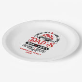 Bar- und Grilldesign von Papa 2 Pappteller (Schrägansicht)