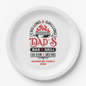 Bar- und Grilldesign von Papa 2 Pappteller (Vorderseite)