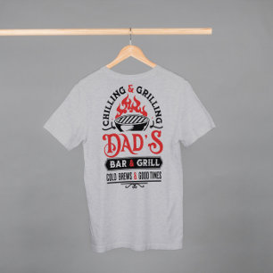 Bar- und Grilldesign von Papa 2 T-Shirt