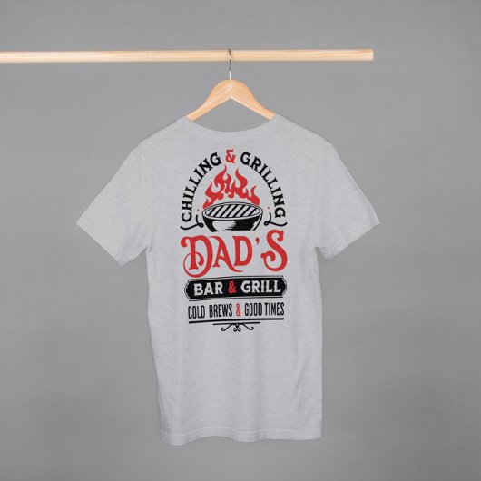 Bar- und Grilldesign von Papa 2 T-Shirt