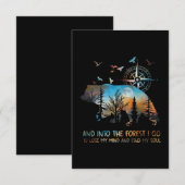 Bär und in den Wald gehe ich, um meinen Geist zu v Dankeskarte (Vorne/Hinten)