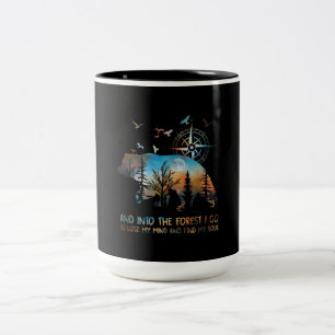 Bär und in den Wald gehe ich, um meinen Geist zu Zweifarbige Tasse