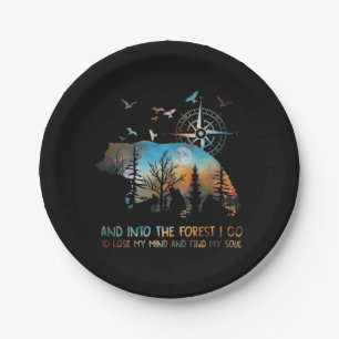 Bär und in den Wald gehe ich zu verlieren meinen G Pappteller