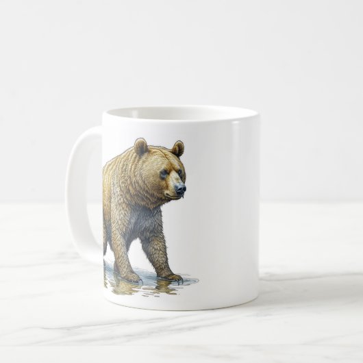 Bär und Kaffeepuppe Kaffeetasse (Vorderseite Links)