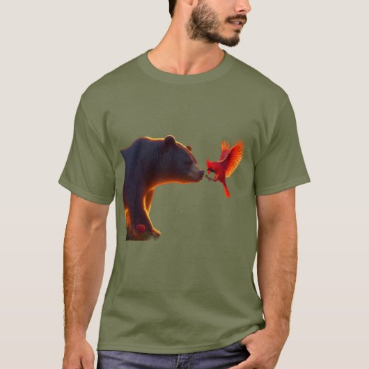 Bär und Kardinal T-Shirt (Vorderseite)