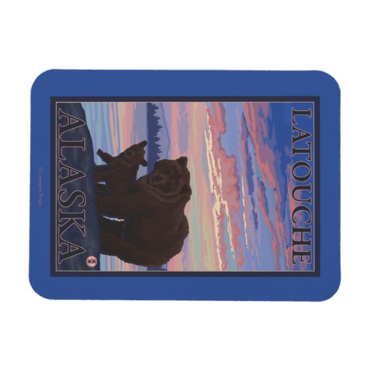 Bär und Keule - Latouche, Alaska Magnet (Horizontal)