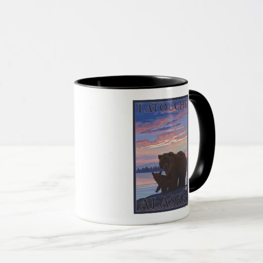 Bär und Keule - Latouche, Alaska Tasse (VorderseiteRechts)