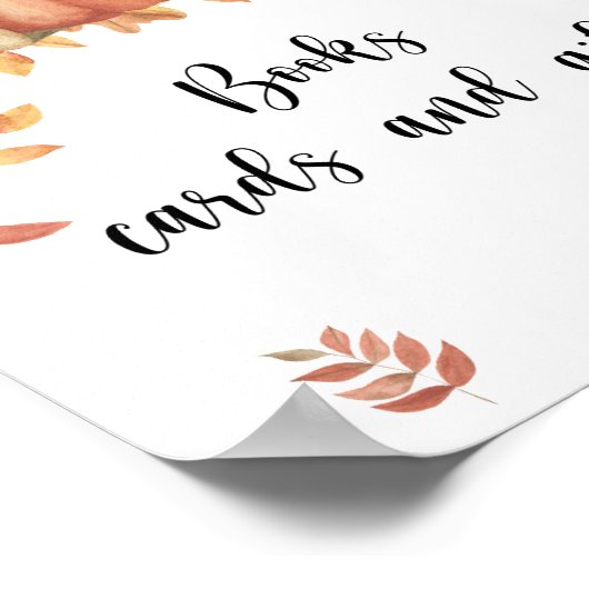 Bär und Kürbis - Bücherkarten und Geschenkposter Poster (Ecke)