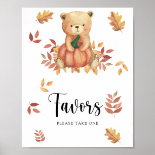 Bär und Kürbis - Gefälligkeiten Poster