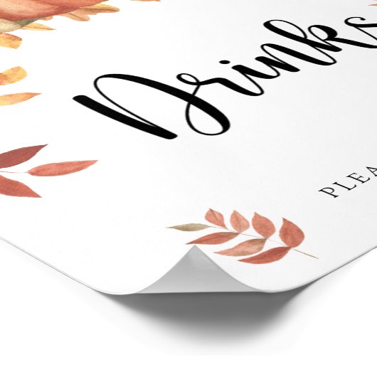 Bär und Kürbis - Getränke helfen dir selbst Poster (Ecke)