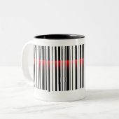 Bar- und Laserabtastung Zweifarbige Tasse (Vorderseite Links)