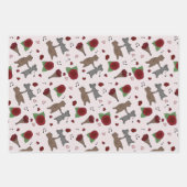 Bär und Maus Romance Verabredet Wedding Baby Geschenkpapier Set (Vorderseite 3)