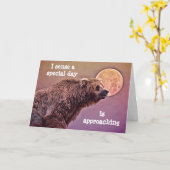 Bär und Mond Geburtstagskarte Karte (Gelbe Blume)