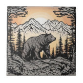 Bär- und Naturgebirgslandschaft Fliese (Vorderseite)