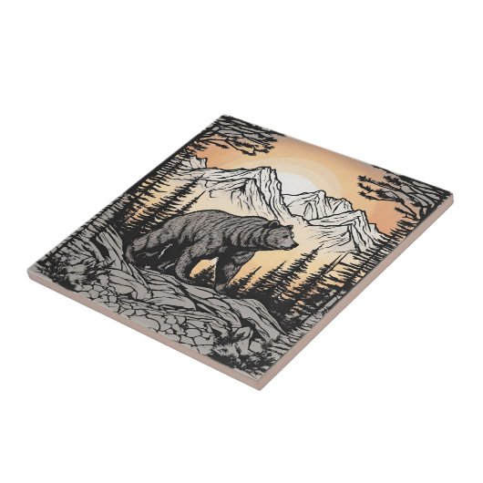 Bär- und Naturgebirgslandschaft Fliese (Seite)