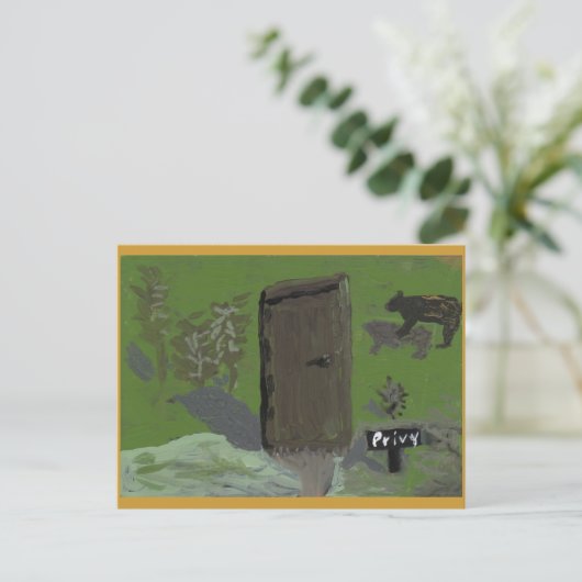 Bär und privat postkarte (Stehend Vorderseite)