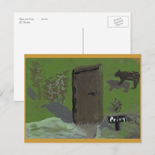 Bär und privat postkarte (Vorne/Hinten)