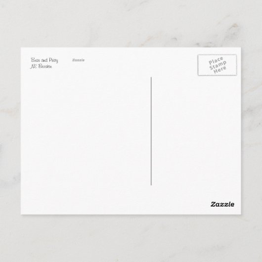 Bär und privat postkarte (Rückseite)