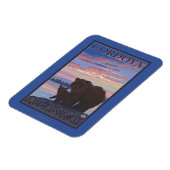 Bär und Rind - Cordova, Alaska Magnet (Linke Seite)