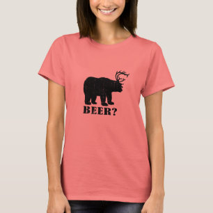 Bär und Rotwild = Bier? Betrunkenes T-Shirt