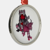 Bär und Stier Silbernes Ornament (Rechts)