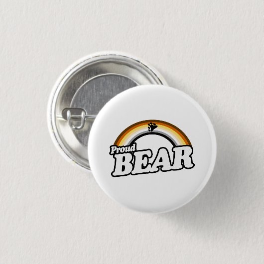 Bär und Stolz Button (Vorne & Hinten)