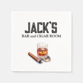 Bar- und Zigarrenunterlage Serviette (Vorderseite)