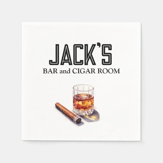 Bar- und Zigarrenunterlage Serviette (Vorderseite)