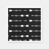 Bär Unser Bester Adventure Black and White Pfeil Serviette (Vorderseite)