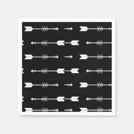 Bär Unser Bester Adventure Black and White Pfeil Serviette