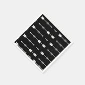 Bär Unser Bester Adventure Black and White Pfeil Serviette (Ecke)