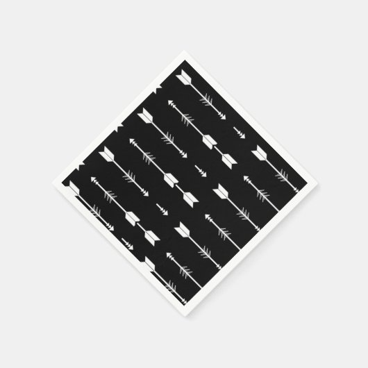 Bär Unser Bester Adventure Black and White Pfeil Serviette (Ecke)