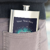 Bär unter Aurora Lights Flachmann (Beispiel)