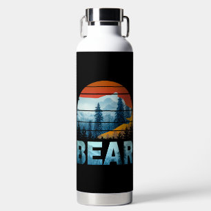 BÄR VINTAGE NATUR WILD WALD SONNENUNTERGANG TRINKFLASCHE