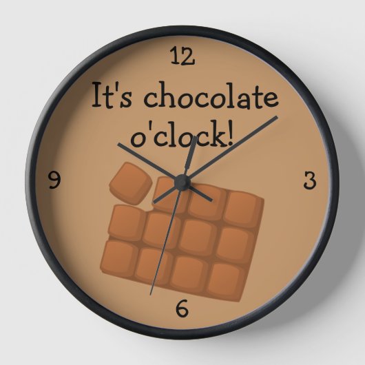 Bar von Chocolate O'Clock Spaß Food Grafik Uhr (Vorderseite)