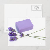 Bar von Lavendelseife aus 100% natürlichen Ölen Postkarte (Vorne/Hinten)